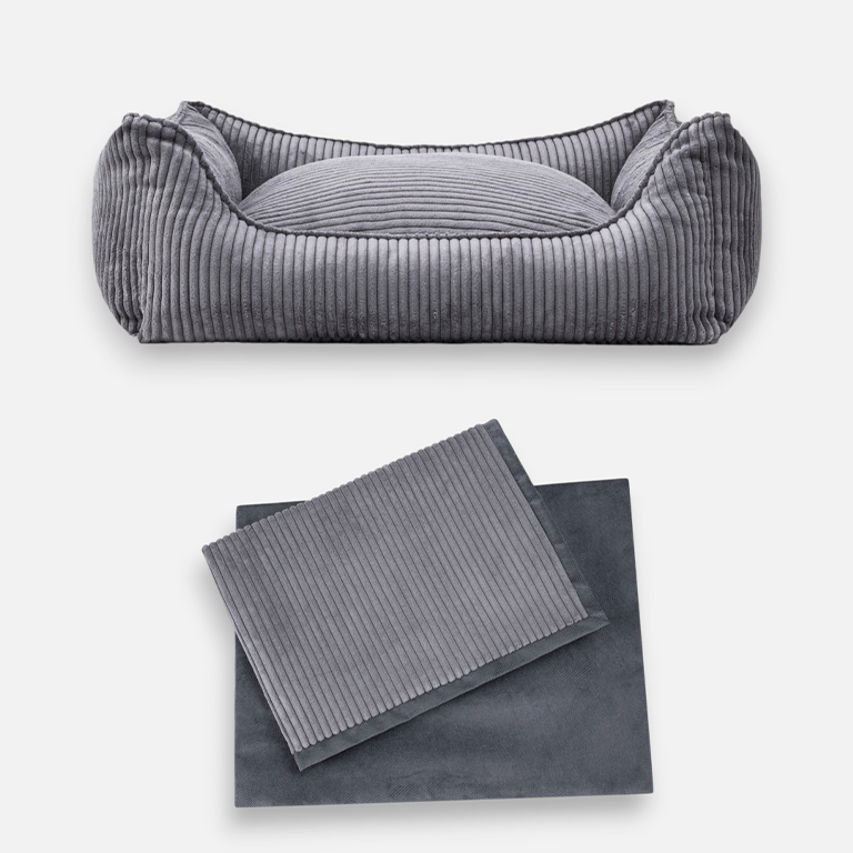 Letto ortopedico per cani Cord Charcoal Bundle