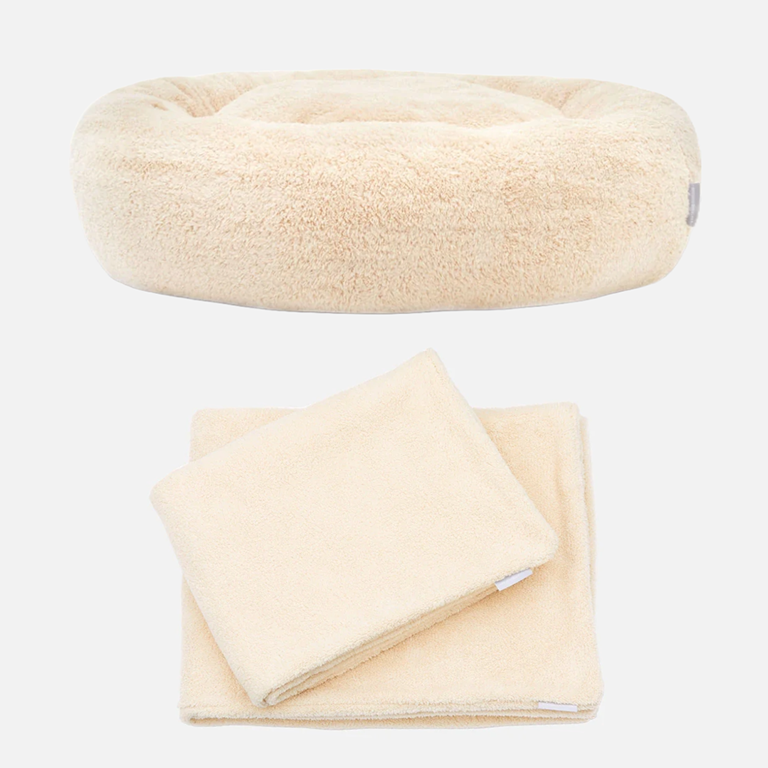 Letto rotondo per cani Comfy Sand Bundle